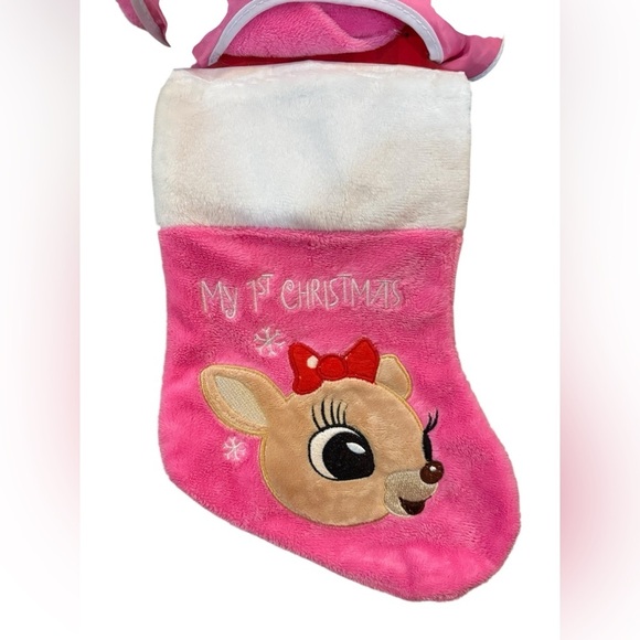 Rudolph The Red Nose Reindeer 3 piece Baby’s 1st Christmas Set NIP - Picture 7 of 7